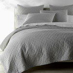 Peacock Alley Heritage Stonewashed Linen Quilt - Gray