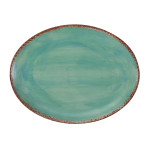 Paseo Road Patina Turquoise Ceramic Serving Platters, Set of 4