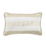 HiEnd Accents Hollywood Chain Link Embroidery Lumbar Pillow
