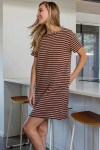 Yala Reese T-Shirt Bamboo Shift Dress - Black Newport Dress