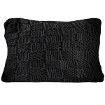 HiEnd Accents Chess Knit Dutch Euro Pillow - Black
