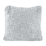 HiEnd Accents Chess Knit Euro Pillow - Gray