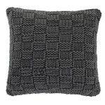HiEnd Accents Chess Knit Euro Pillow - Slate