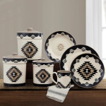 Paseo Road Chalet Aztec 19pc Dinnerware and Canister Set