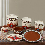 Paseo Road Del Sol Aztec 19pc Dinnerware and Canister Set