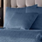 Lili Alessandra Valentina Pillow - Smokey Blue Velvet