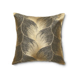 Ann Gish Fan Pillow - Umber/Gold