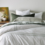 TL at Home Alice Duvet Cover - Leaf Linen/Ivory Percale