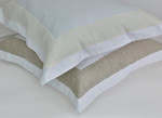 TL at Home Arlesienne Pillow Sham - Ivory Linen/Eggshell Sateen