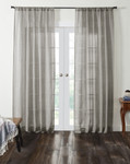 Amity Home Genevieve Linen/Cotton Curtain - Ash Grey