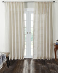 Amity Home Genevieve Linen/Cotton Curtain - Champagne