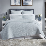 Orchids Lux Home Chloe Coverlet - Sky