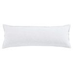 HiEnd Accents French Flax Linen Long Lumbar Pillow - White