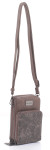Liz Soto Gina Compact Cell Phone Cross Body with Wallet - Brown