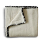Evangeline Simple Merino Wool Blanket - Simple Cream