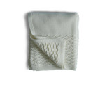 Evangeline Knit Scallop Baby Blanket - Pearl