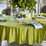 Crown Linen 90" Round Velvet Tablecloth