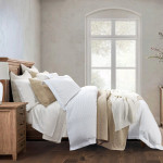 HiEnd Accents Waffle Weave Duvet Cover - White