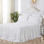C&F Home Ruffled Bedspread - White