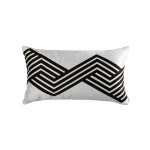 Lili Alessandra Expression Large Rectangle Pillow - Crystal Velvet / Black Velvet Appliqué