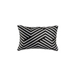 Lili Alessandra Expression Small Rectangle Pillow - Crystal Velvet / Black Velvet Appliqué