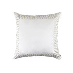 Lili Alessandra Sparkle Euro Pillow Ivory Velvet/Buff Embroidery
