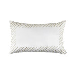 Lili Alessandra Sparkle Large Rectangle Pillow - Ivory Velvet / Buff Embroidery