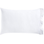 Orchids Lux Home Olivia Pillow Case (set of 2) - White/White