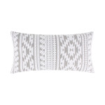 Levtex Home Santander Grey Crewel Stitched Pillow - 12x24
