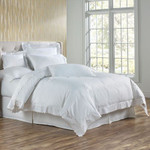 TL at Home Emma Duvet Cover - White Sateen Base Sheet/Ivory Embroidery