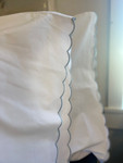 TL at Home Emma Duvet Cover - White Percale Base Sheet/Swedish Blue Embroidery