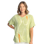 Jess & Jane Willow Mineral Washed Short-Sleeve Gauze Top