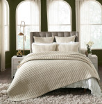 Orchids Lux Home Charlton Quilt - Oatmeal Melange