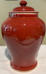 Round Oxblood Porcelain Vase/Jar
