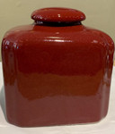 Oxblood Rectangular Porcelain Vase/Jar