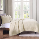 Indigo Hill Cotton Comfort Quilt Set - Prairie Tan