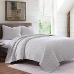 Indigo Hill Cotton Comfort Quilt Set - Gray