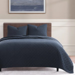 Indigo Hill Cotton Comfort Quilt Set - Navy