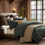 HiEnd Accents Windowpane Plaid Comforter Set - Hunter Green