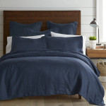Levtex Home Washed Linen Duvet Cover - Navy