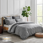 Levtex Home Washed Linen Duvet Cover - Heathered Stone