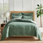 Levtex Home Washed Linen Duvet Cover - Forest Green