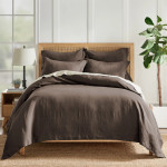 Levtex Home Washed Linen Duvet Cover -Cocoa