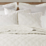Levtex Home Washed Linen Quilted Pillow Sham Set - Cream