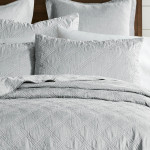Levtex Home Washed Linen Quilted Pillow Sham Set - Grey