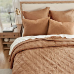 Levtex Home Washed Linen Quilted Pillow Sham Set - Sandstone