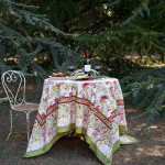 French Tablecloth Renne - Red & Green