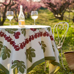French Tablecloth Fig - Red & Green