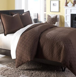 Michael Amini Leigh King Duvet Cover Set - Cocoa