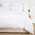 Pom Pom at Home Kelly Linen Duvet Cover - White/Flax